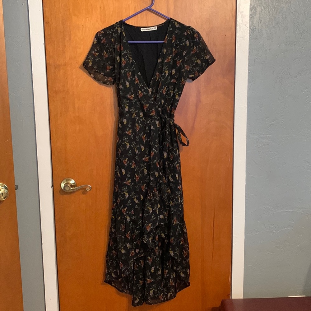 Abercrombie Wrap Floral Chiffon Dress